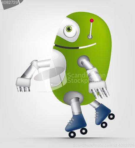 Image of Green robot character