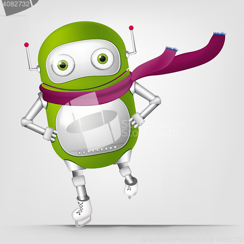 Image of Green robot character