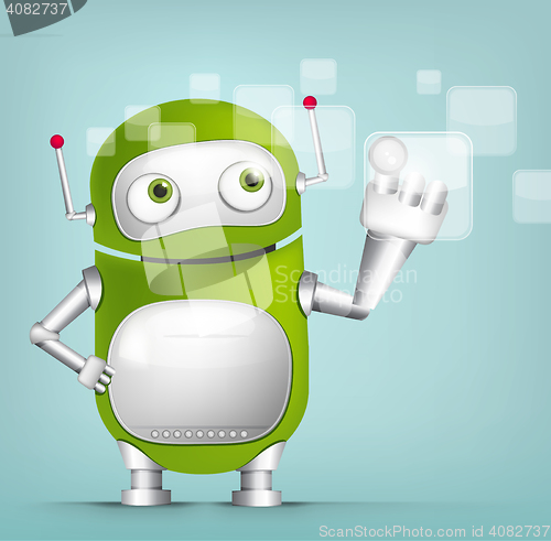 Image of Green robot character