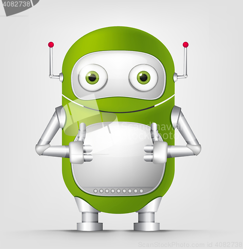 Image of Green robot character