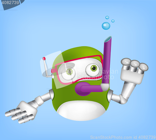 Image of Green robot character