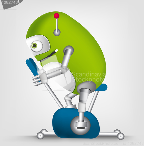 Image of Green robot character