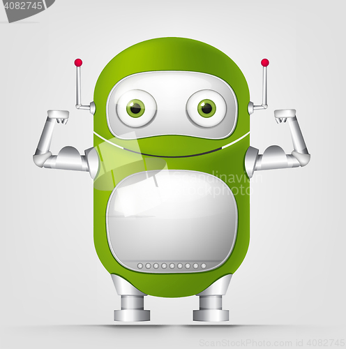 Image of Green robot character