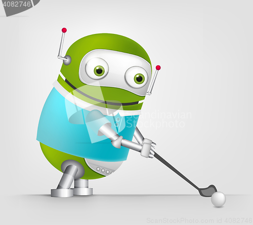 Image of Green robot character