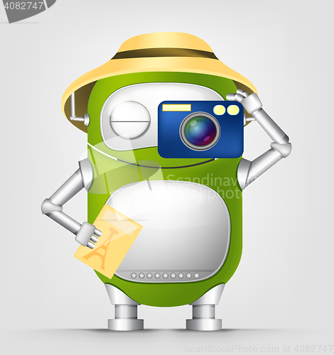 Image of Green robot character