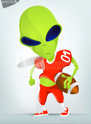 Image of Funny Alien Cartoon Illustration