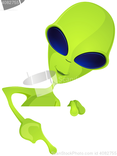 Image of Funny Alien Cartoon Illustration