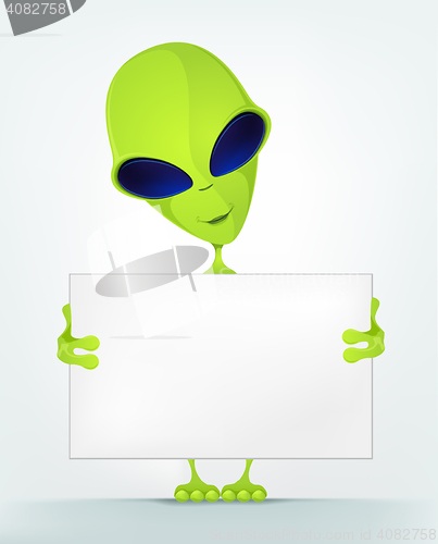 Image of Funny Alien Cartoon Illustration