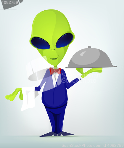 Image of Funny Alien Cartoon Illustration