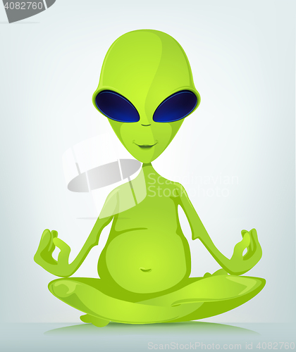 Image of Funny Alien Cartoon Illustration