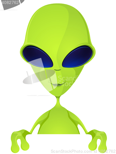 Image of Funny Alien Cartoon Illustration