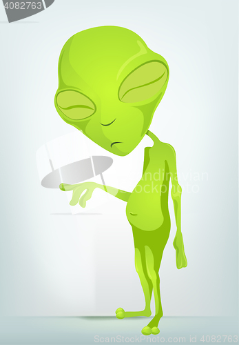 Image of Funny Alien Cartoon Illustration