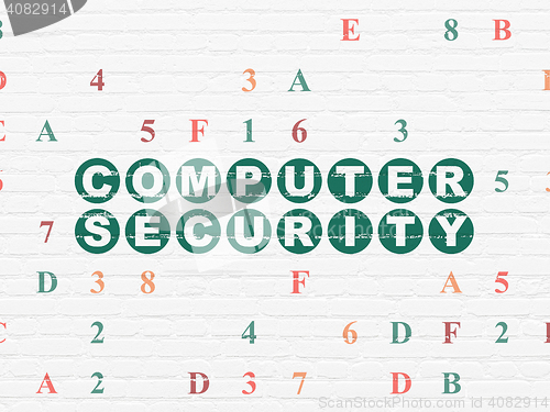 Image of Privacy concept: Computer Security on wall background
