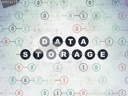 Image of Information concept: Data Storage on Digital Data Paper background