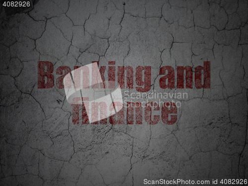 Image of Currency concept: Banking And Finance on grunge wall background
