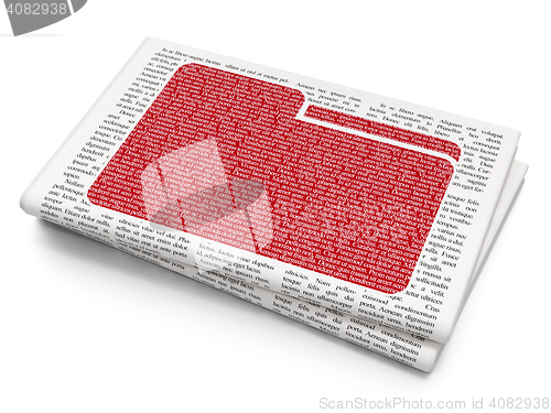 Image of Finance concept: Folder on Newspaper background