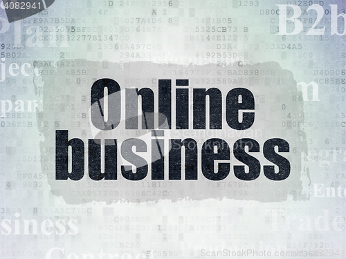 Image of Business concept: Online Business on Digital Data Paper background