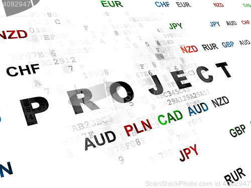 Image of Finance concept: Project on Digital background