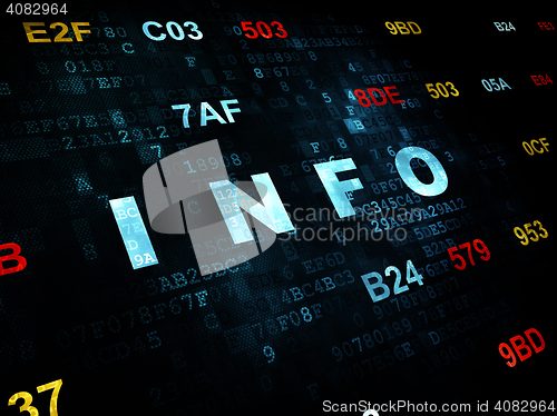 Image of Data concept: Info on Digital background