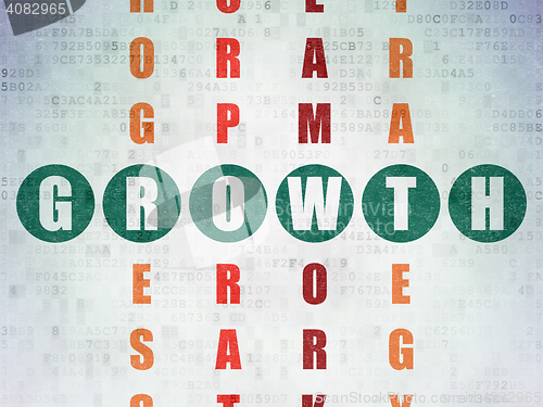Image of Finance concept: Growth in Crossword Puzzle
