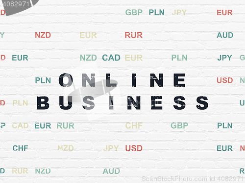 Image of Business concept: Online Business on wall background