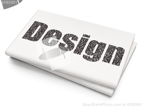 Image of Marketing concept: Design on Blank Newspaper background