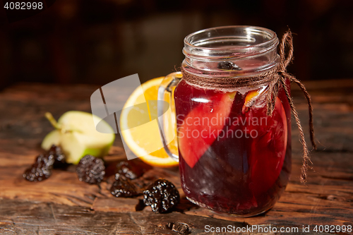 Image of Cup of organic lemon fruit tea