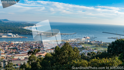 Image of Aerial view on the center of Viana do Castelo