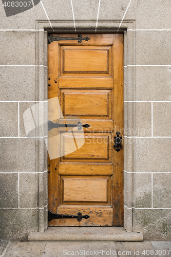 Image of Vintage brown wooden door