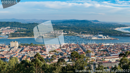 Image of Aerial view on the center of Viana do Castelo