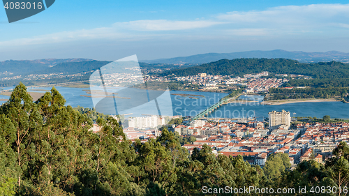 Image of Aerial view on the center of Viana do Castelo