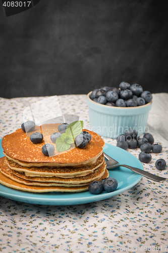 Image of Pancakes with fresh blackberries