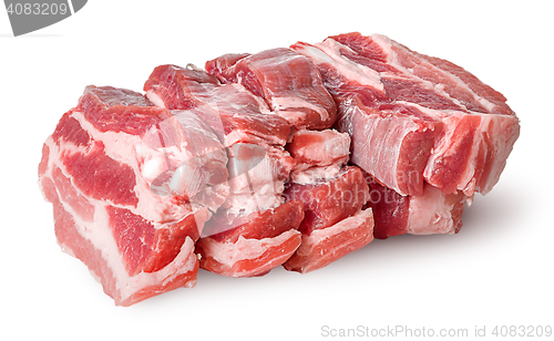 Image of Raw pork belly slices