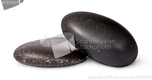 Image of Two black stones for Thai spa