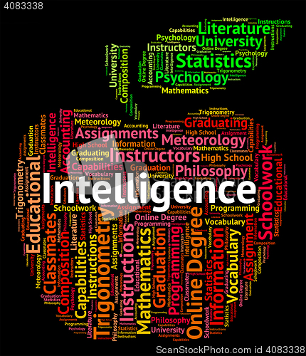 Image of Intelligence Word Represents Intellectual Capacity And Ability