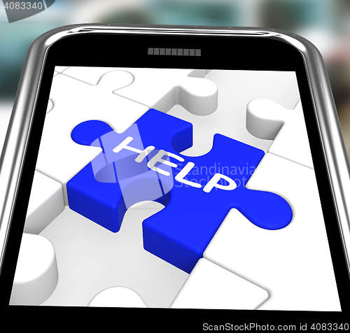 Image of Help On Smartphone Showing Assistance Messages