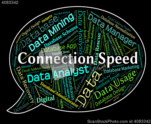 Image of Connection Speed Indicates Words Net And Fast