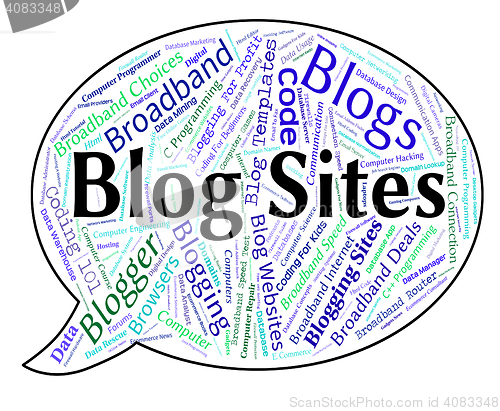 Image of Blog Sites Shows Host Weblog And Domains
