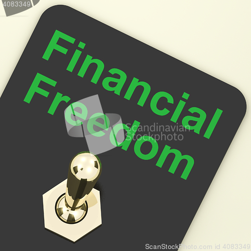 Image of Financial Freedom Switch To Show Wealth And Security