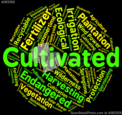 Image of Cultivated Word Shows Grows Text And Farms