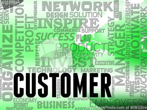 Image of Customer Words Represents Buyers Consumer And Shopper