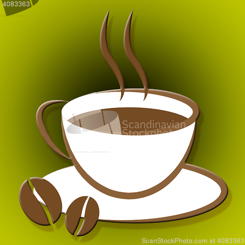 Image of Coffee Cup Indicates Caffeine Drink And Coffeecup