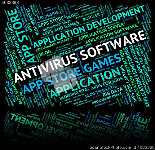 Image of Antivirus Software Indicates Spyware Words And Unsecured