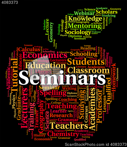 Image of Seminars Word Indicates Presentation Conference And Conferences