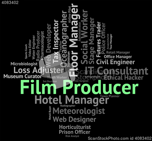 Image of Film Producer Represents Productions Employee And Career