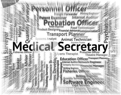 Image of Medical Secretary Represents Personal Assistant And Pa