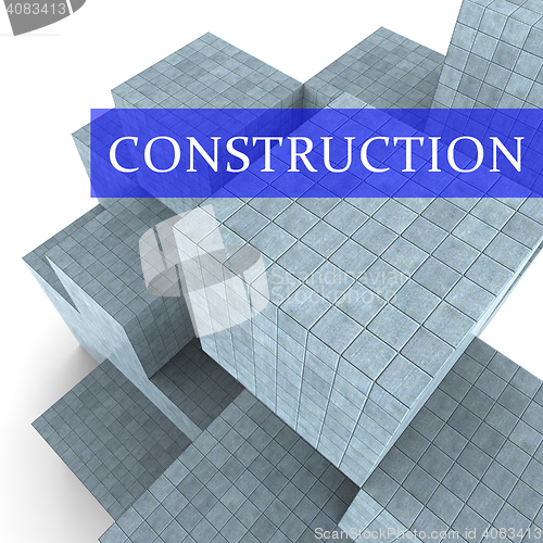 Image of Construction Blocks Means Builds Property And Constructions 3d R