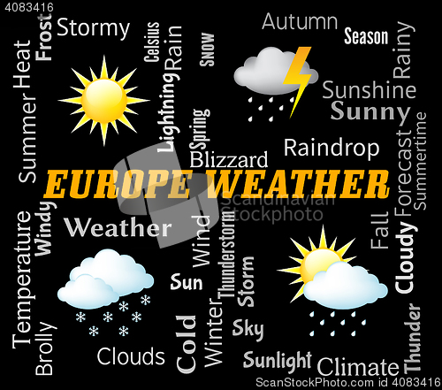 Image of Europe Weather Shows Meteorological Forecasts And Forecasting