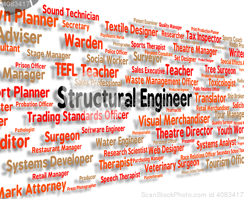 Image of Structural Engineer Indicates Position Words And Construct