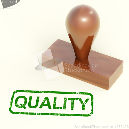 Image of Quality Stamp Showing Excellent Products